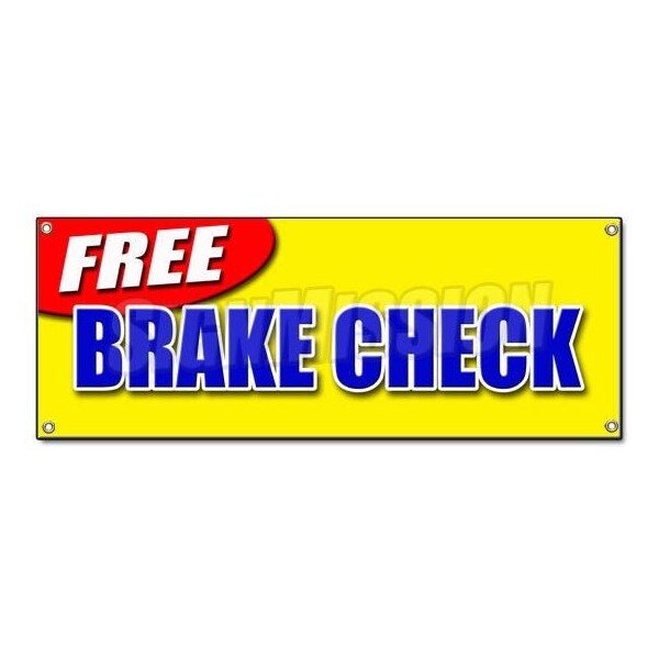 Signmission FREE BRAKE CHECK BANNER SIGN fix repair brakes auto car shop mechanic B-Free Brake Check - main